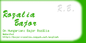 rozalia bajor business card